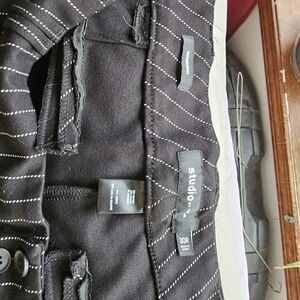 Studio Black and White Striped Trousers